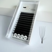 Extensions de cils préfabriquées en PBT synthétique en forme de U YY/3W/4W/5W, 0,07 mm, naturelles, douces, faites à la main, volume complet 2D 3D 4D 5D