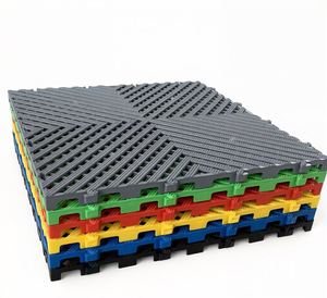 Baldosas de Plástico PP Resistentes para Piso de Garaje, Alfombrillas de Plástico Ventiladas e Impermeables para Uso en Interiores y Diseño Gráfico - Product Image 1