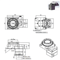 Plateforme rotative creuse CNC avec boîte de vitesses planétaire, servomoteur à arbre creux, table d'actionnement rotative motorisée
