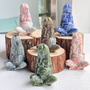Offre Spéciale – Artisanat en Cristal Naturel de Haute Qualité, Sculpté à la Main, Divers Matériaux, Petite Sculpture de la <span class=keywords><strong>Terre</strong></span> Mère de 5 cm pour la Décoration - Product Image 1