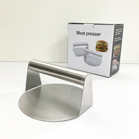 Presse à viande manuelle en acier inoxydable pour hamburgers, outil de pressage de galettes de viande rondes et carrées pour usage domestique, vente en gros