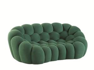 Sillón Moderno Tapizado en Tela con Brazos Curvos, Sofá Individual Verde para Sala de Estar, Relleno de Espuma, Sofá Burbuja 3D - Product Image 6
