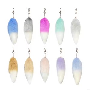 พวงกุญแจหางจิ้งจอกขนฟู20ซม. แฟชั่น - Product Image 1
