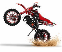 Motor Trail Mini 49CC untuk Dewasa dan Anak-Anak, Bertenaga Gas, Off Road, Starter Tarik, Mesin Berpendingin Udara, Kecepatan 35-40km/jam