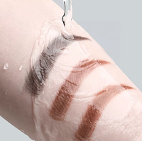 Crayon à sourcils liquide minéral OEM/ODM à 4 pointes, logo personnalisé, plat, longue tenue, waterproof, 3 couleurs
