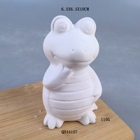 Cadeau de Pâques : Pot à monnaie en céramique émaillée à peindre soi-même, figurine mascotte cochon, ours ou poussin à peindre soi-même