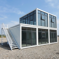 Maison préfabriquée économique avec structure galvanisée et isolation acoustique pour le logement du personnel sur chantier de construction de ponts, unité détachable