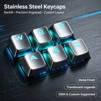 Claviers mécaniques personnalisés en acier inoxydable avec touches transparentes rétroéclairées OEM/ODM, pièces de modification pour clavier WASD Gaming Wire EDM