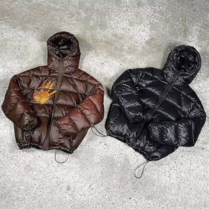 Veste d'hiver personnalisée épaisse et chaude unisexe, style streetwear, avec fermeture éclair, coupe oversize, à capuche, pour <span class=keywords><strong>homme</strong></span> - Product Image 1