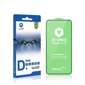 LITO 2.5D 0.3mm D + PRO 전체 커버 화면 보호기 유리 아이폰 13 프로 최대 도매 고품질 강화 유리