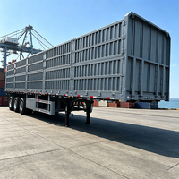 Semi-remorque à plateau ou à ridelles détachables, 60 tonnes, 3 essieux, suspension mécanique, pour le transport de conteneurs