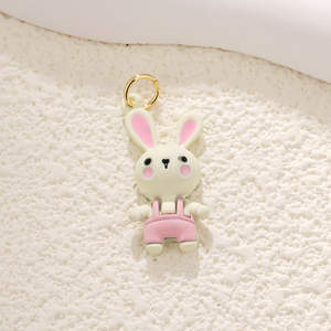 تصميم إبداعي مطلي بالنحاس ديي لطيف الحيوان اليدوية مجوهرات أرنب الفيل السلحفاة القط الكلب طوق قلادة قلادة - Product Image 4