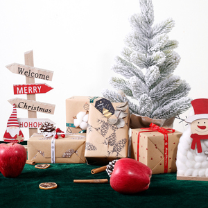 Wholesale 80g <b>Christmas</b> <b>Kraft</b> <b>Paper</b> 43*300cm Gift Luxury Custom Packaging <b>Wrapping</b> <b>Paper</b> Roll - Product Image 2