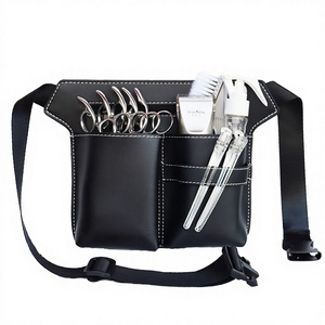 Bolsa de Cintura de Cuero para Herramientas de Barbería, Estuche para Tijeras con Clip para Cinturón, Personalizable OEM/ODM, Accesorios Portátiles para Peinado - Product Image 3