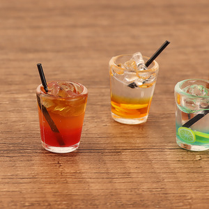 Nouvelle boisson miniature d'été : Americano glacé et limonade, accessoires de maison de poupée, décoration de <span class=keywords><strong>cuisine</strong></span>, jouet en résine artisanale - Product Image 2