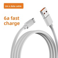 Câble de charge rapide USB 2.0 Type-C TPE 2M 6A avec conducteur en cuivre composite pour téléphones mobiles, ordinateurs, appareils photo et Android