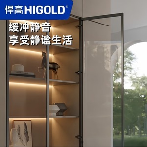 บานพับเฟอร์นิเจอร์ Higold ขนาด 1 มม. แบบติดตั้งบนพื้นผิวเหล็ก ปิดแบบนุ่มนวล สำหรับประตูกระจก ดีไซน์มินิมอล - Product Image 1
