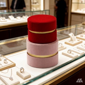 Biodegradable Custom Luxury Velvet Candy <b>Gift</b> Paper Tube Packaging Ribbon Wedding <b>Round</b> Tube <b>Gift</b> <b>Box</b> for Jewelry - Product Image 2