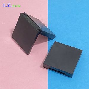 Lz חבילת צבע יחיד 36.5 מ "מ מותאם אישית לוגו מרובע מט שחור שפתון קרם בושר קומפקטי אבקת איפור במקרה עם מראה - Product Image 2