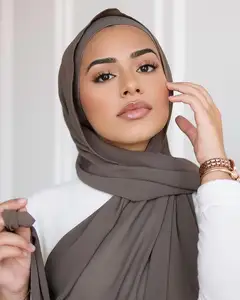 Di alta qualità in chiffon, crepe hijab sciarpa avvolge morbido lungo islam scialli musulmano piega pianura sciarpe di chiffon hijab