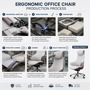 Chaise de bureau ergonomique moderne à dossier haut avec appui-tête réglable pour ordinateur, vente en gros pour mobilier d'entreprise XZQ-218 - Product Image 2