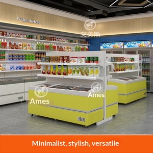 Étagère de réfrigérateur métallique personnalisée pour supermarché, présentoir de crème glacée pour magasin de proximité, étagère de congélateur multi-niveaux - Product Image 4