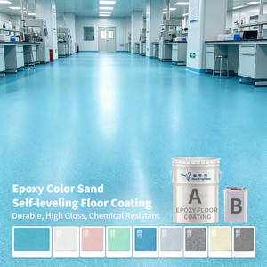 Personnalisé par le fabricant pour <span class=keywords><strong>les</strong></span> hôpitaux - Sol d'entraînement auto-nivelant en sable coloré époxy antidérapant BlueKingfisher - Product Image 3