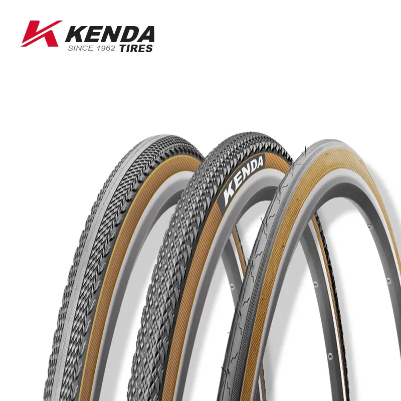 KENDA 700C pneu cascalho estrada bicicleta pneus ciclo colorido Outers Tan parede 700*25 28 32 35 40C bicicleta tubos pneus