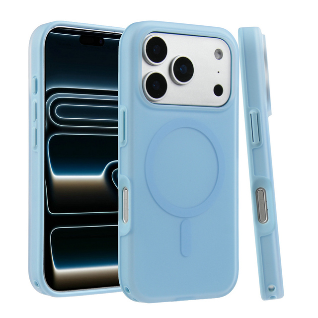 Popular Armor Design Magnetic PC+TPU Rubber Coated Phone Case for 17 Pro Max 3M Drop Protection Anti-Fingerprint Custom Colors