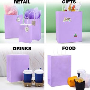 Kraft Paper <b>Bags</b> with Handles Eco-Friendly Recyclable Gift <b>Bags</b> From Wood Pulp High Tear Resistance Load Capacity Paper <b>Bag</b> - Product Image 5