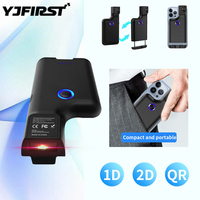 Escáner de Código de Barras Bluetooth Portátil YJFIRST YJ-6606 con Clip Trasero Lector Inalámbrico de Mano para Códigos QR Compatible con Teléfonos Móviles Android