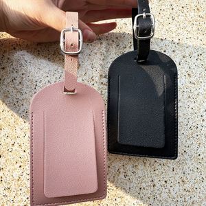 Wholesale Thickened PU Leather Boarding Pass Bag Cross-Border Signature <b>Paper</b> Luggage Tag Hardware Buckle Letter <b>Pattern</b> Style - Product Image 6