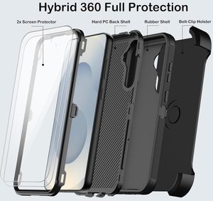 Custodia Defender Pro con Clip da Cintura per Samsung S25 Edge S24 Ultra S23 <span class=keywords><strong>S22</strong></span> S21, Robusta Antiurto a Corpo Intero - Product Image 3