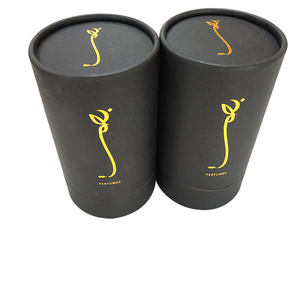 Cilindro de papel kraft reciclable de alta calidad, material de espuma EVA, impresión en lámina dorada para empaque de tubos de perfume. - Product Image 3
