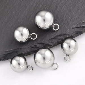 Perles en acier inoxydable massif en gros, breloques pendentifs avec anneau ouvrable, accessoires de bijoux DIY étanches - Product Image 1