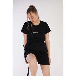 Ensemble short et haut à manches courtes pour femme avec col à 3 fils, double ourlet et poches - Product Image 5