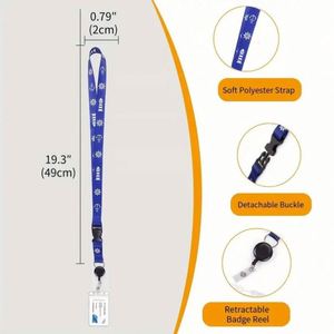 4Pcs/Set Colors 4 Cases Cruise Pattern <b>Lanyard</b> Set Adjustable With Card Supply Accessories - Product Image 2