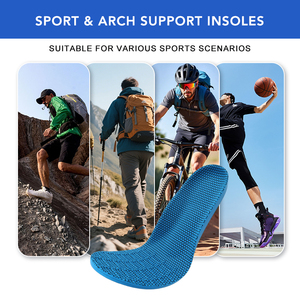 <span class=keywords><strong>Semelles</strong></span> Confort Sportives en PU avec Support de Voûte Plantaire et Amorti des Chocs pour Soulager les Douleurs aux Pieds - Product Image 4