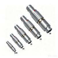 Conectores Circulares de Teclado Mecánico de Empuje y Tracción, Serie B Única, Precisión FGG 0B 2 3 4 5 6 7 Pines, Macho y Hembra
