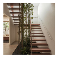 Echelle de grenier escamotable au design moderne personnalisée Escaliers flottants montés sur toit retourné pour appartements