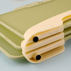 บอร์ดตัดทำจากพลาสติก3ชิ้นพร้อมชุดเขียงกันลื่นสำหรับหั่นอาหารชุดที่วางผัก - Product Image 4