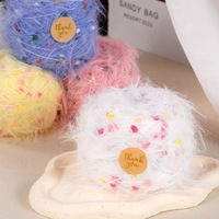 Fil fantaisie 50g à poils longs, coloré, pour écharpe et châle DIY, doux, respectueux de la peau, mélange de fils à tricoter à la main