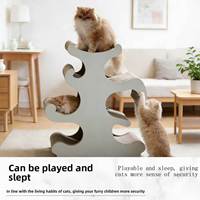 Arbre à chat vertical multi-niveaux en carton ondulé, grande tour d'escalade pour chats, mobilier moderne pour animaux de compagnie, idéal pour plusieurs chats - Vente en gros