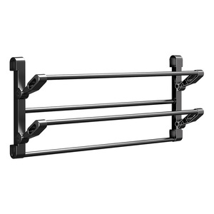 Bathroom <b>Shoe</b> <b>Rack</b> Double Layer <b>Wall</b> Mounted No Drill Behind Door Storage <b>Rack</b> Rectangular Shape Drainable Design - Product Image 1