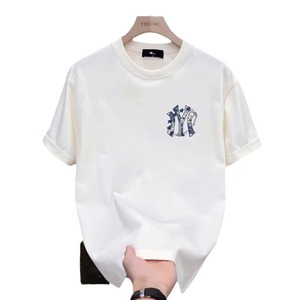 Nuova Collezione Estiva: T-shirt da <span class=keywords><strong>Uomo</strong></span> a Mezza Manica, Stile Casual Oversize con Stampa, 100% Cotone - Product Image 1