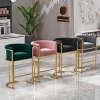 Chaise de cuisine rembourrée en forme de U en nid d'abeille chaude tabourets de bar en velours tabourets de bar en métal or haut luxe pour la maison hôtel mariage