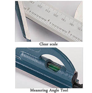Ensemble de 4 équerres combinées avec rapporteurs d'angle, <span class=keywords><strong>rapporteur</strong></span> de travail du bois avec étui en plastique - Product Image 4