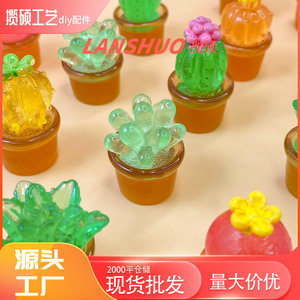 Mini Cactus Artificiel en Résine Lumineux pour Décoration d'Intérieur, Accessoires DIY, Ornements Créatifs - Product Image 5