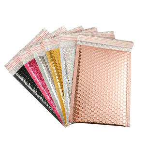 Film sérigraphié en aluminium plaqué or rose, non toxique, épaisseur 0,5 mil, 15cmX20cm + 4 sacs cosmétiques à bulles, vente en gros - Product Image 5