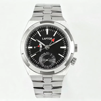 Montre mécanique automatique classique de luxe pour homme, en acier inoxydable de haute qualité, avec cadran sport, aiguilles super lumineuses